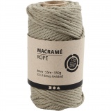 Macramé-Kordel, L 55 m, D 4 mm, Moosgrün, 1x330g/ 1 Rolle