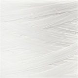 Papierbast (Raffia), B 7-8 mm, Weiß, 1x100m/ 1 Rolle
