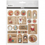 Sticker, Weihnachtssticker, 15x16,5 cm, 1Bl./ 1 Bl.