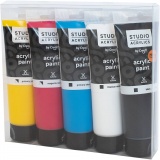 Creall Studio Acrylfarbe, Sortierte Farben, 120 ml/ 5 Pck