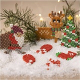 Kreativ Set NABBI BioBeads, Weihnachtsmann, Weihnachtsbaum, Strumpf, Herz und Rentier, 1Pck/ 1 Pck