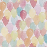 Geschenkpapier, Ballons, B 50 cm, 80 g, Pastellfarben, 1x100m/ 1 Rolle