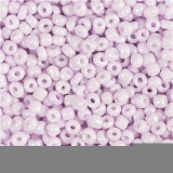 Rocailleperlen, D 3 mm, Größe 8/0 , Lochgröße 0,6-1,0 mm, Rosa mattiert, 25g/ 1 Pck