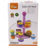 VIGA Cupcakes mit Kuchenregal, Größe 25.5 cm, 1Set/ 1 Set