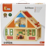 VIGA Puppenhaus aus Holz, Größe 43x40x27 cm, 1Stk/ 1 Stk