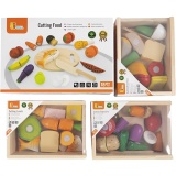 VIGA zerlegbares Lebensmittel-Spielset aus Holz, 45Teile/ 1 Set