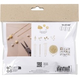 Mini Kreativ Set Schmuck, Halskette und Ohrringe aus Honigkalzit, 1Pck/ 1 Pck