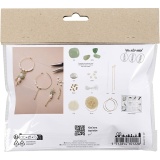 Mini Kreativ Set Schmuck, Armband und Ohrringe aus Aventurin-Quarz-Mischung, 1 Pck
