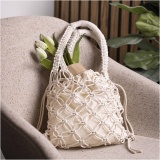 Kreativ Set Macramé, Tasche, Weiß, 1Pck/ 1 Pck