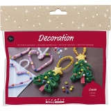 Mini Kreativ Set Dekoration, Herzen und Weihnachtsbäume, 1 Pck