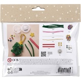 Mini Kreativ Set Dekoration, Herzen und Weihnachtsbäume, 1Pck/ 1 Pck