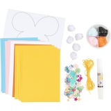 Mini Kreativ Set Papierdeko, Karton zum Verzieren, 1 Set