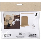 Mini Kreativ Set Stempeldruck, Karte mit Tauben, Beige, 1 Pck