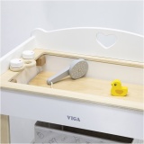 VIGA Puppen-Wickeltisch mit Badewanne, H 50 cm, L 54,5 cm, B 30 cm, 1Stk/ 1 Stk