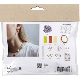 Mini Kreativ Set Schmuck, Halskette und Ohrringe, Königsblau, 1Pck/ 1 Pck