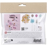 Mini Kreativ Set Schmuck, Halskette, Armband, Clips, Brosche, Blau, Hellblau, Pastellpink, 1Pck/ 1 Pck