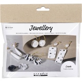 Mini Kreativ Set Schmuck, Ohrringe, Schwarz, Weiß, 1 Pck