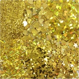 Biologisch abbaubarer Sparkles & Pailletten, Gold, 6x7ml/ 1 Pck