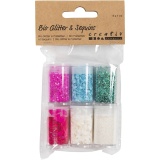 Biologisch abbaubarer Sparkles & Pailletten, Pastellfarben, 6x7ml/ 1 Pck