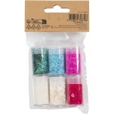 Biologisch abbaubarer Sparkles & Pailletten, Pastellfarben, 6x7ml/ 1 Pck