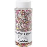 Biologisch abbaubarer Sparkles & Pailletten, Sortierte Farben, 140ml/ 1 Dose