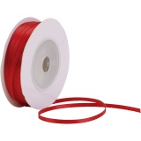 Satinband, 3 mm, Rot, 30m/ 1 Rolle