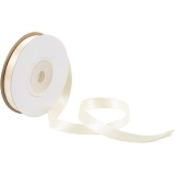 Satinband, B 10 mm, Creme, 10m/ 1 Rolle