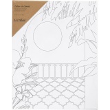 Mal-Leinwand mit Aufdruck, Sonniger Balkon , T 1,6 cm, Größe 24x30 cm, 360 g, 1 Stk