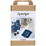 Kreativ Set Cyanotypie, Textilien, Blau, 1 Pck