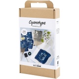 Kreativ Set Cyanotypie, Textilien, Blau, 1 Pck