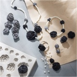 Mini Kreativ Set Schmuck, Rosen, Schwarz, Schwarz/Weiß, Weiß, 1 Pck