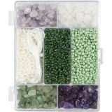 Kreativ Mix Schmuck, Kristalle, 2,6-10 mm, 0,8-1,2 mm, Sortierte Farben, 1 Pck