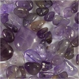 Kristallperlen, Amethyst, 7-12 mm, 1 mm, Flieder, 63Stk/ 1 Pck