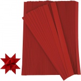 Papierstreifen für Sterne, L 45 cm, D 4,5 cm, B 10 mm, Rot, 1x500Streifen/ 1 Pck