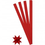 Papierstreifen für Sterne, L 45 cm, D 6,5 cm, B 15 mm, Rot, 1x100Streifen/ 1 Pck