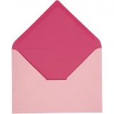 Kuvert, Umschlaggröße 11,5x16 cm, 100 g, Rosa/Pink, 1x10Stk/ 1 Pck