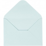 Kuvert, Umschlaggröße 11,5x16 cm, 110 , Hellblau, 10 Stk/ 1 Pck