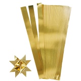 Papierstreifen für Sterne, L 45 cm, B 10 mm, D 4,5 cm, Gold, 1x100Streifen/ 1 Pck