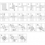 Papierstreifen für Fröbelsterne, L 44+78 cm, D 6,5+11,5 cm, B 15+25 mm, Rot, Weiß, 60Streifen/ 1 Pck