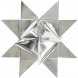 Papierstreifen für Sterne, L 45 cm, D 4,5 cm, B 10 mm, Silber, 1x100Streifen/ 1 Pck