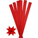 Papierstreifen für Sterne, L 73 cm, B 25 mm, D 11,5 cm, Rot, 1x100Streifen/ 1 Pck
