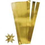 Papierstreifen für Sterne, L 73 cm, D 11,5 cm, B 25 mm, Gold, 1x100Streifen/ 1 Pck
