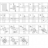 Papierstreifen für Sterne, L 44+78 cm, B 10+15+25 mm, D 4,5+6,5+11,5 cm, Inhalt kann variieren , Gold, Rot, Silber, Weiß, 5000Streifen/ 1 Pck