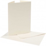 Perlglanz-Karte & Umschlag, Kartengröße 10,5x15 cm, Umschlaggröße 11,5x16,5 cm, 230+120 g, Naturweiß, 1x10Set/ 1 Pck