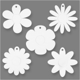 Blumen, D 20 cm, 400 g, Weiß, 3 Stk/ 5 Pck