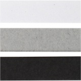 Quilling-Streifen, L 78 cm, B 5 mm, 120 g, Schwarz, Grau, Weiß, 1x100Stk/ 1 Pck