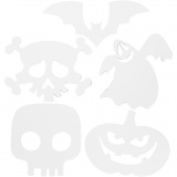 Halloween-Stanzformen, Größe 25x17 cm, 230 g, Weiß, 16 Stk/ 1 Pck