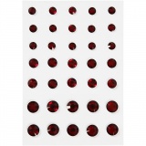 Strasssteine, konisch rund, Größe 6+8+10 mm, Rot, 1x35Stk/ 1 Pck