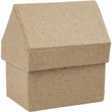 Schachteln in Hausform, H 10,5 cm, Größe 6x8,5 cm, 4 Stk/ 4 Pck