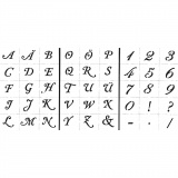 Schablone, Buchstaben & Zahlen, 20-30 mm, A5, 148x210 mm, 3Bl./ 1 Pck